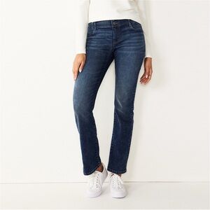 Nine West Curvy Bootcut Mid Rise Women's Blue Jeans